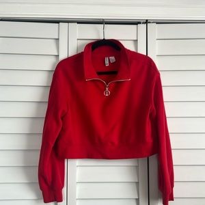 Cropped sweater with zipper from H&M